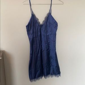 Satin with lace trim slip